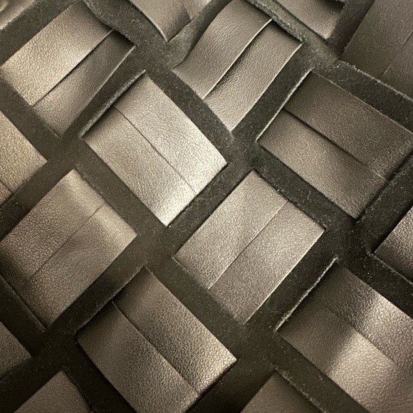 NWT Furla Black Woven Leather and Suede
Essentials Clutch Bag - Picture 2 of 9